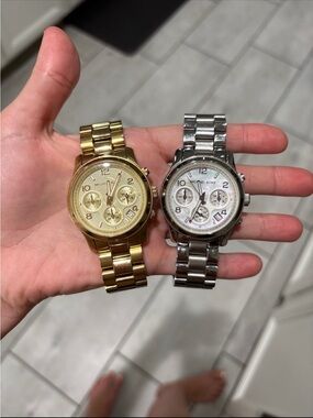 Michael Kors Gold and Silver Stainless Steel Chronograph Watches